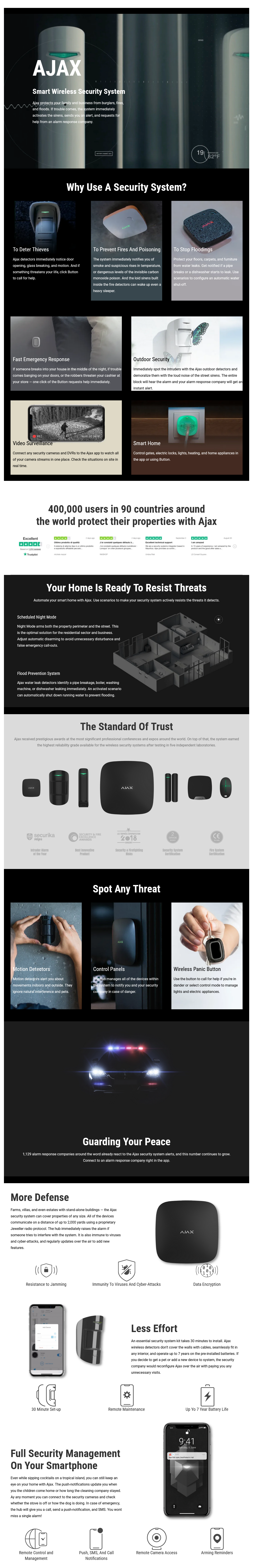 Ajax MotionCam White wireless IR motion detector with alarm-activated photo camera, providing visual verification of alarms up to 12 meters.