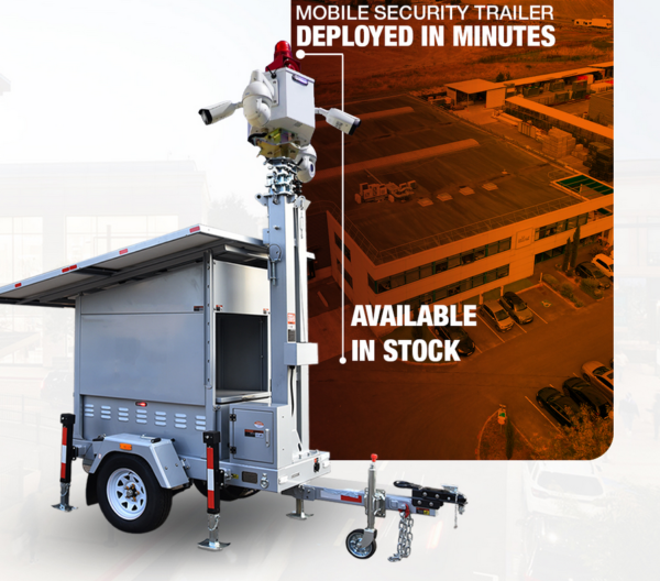 Surveillance Solar Trailer in stock, offering 24/7 remote monitoring and high-definition video capture. A cutting-edge security solution with solar power for continuous surveillance.